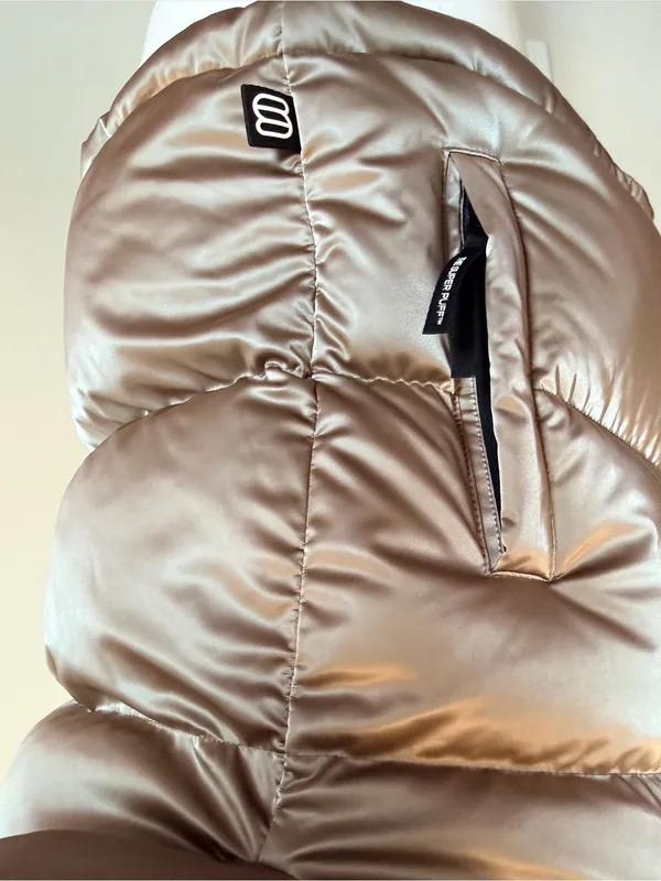 Aritzia The Super Puff Shorty Liquid Shine woman's jacket size 2xs relaxed fit - Image 16