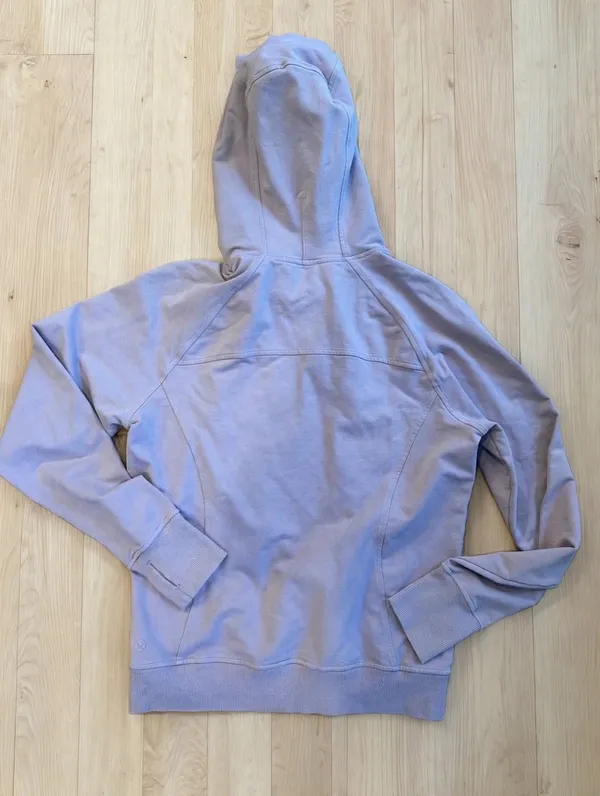 Lululemon Scuba Hoodie Womens Lavender Cotton Fleece Kangaroo Pocket Sz 4 - Image 2