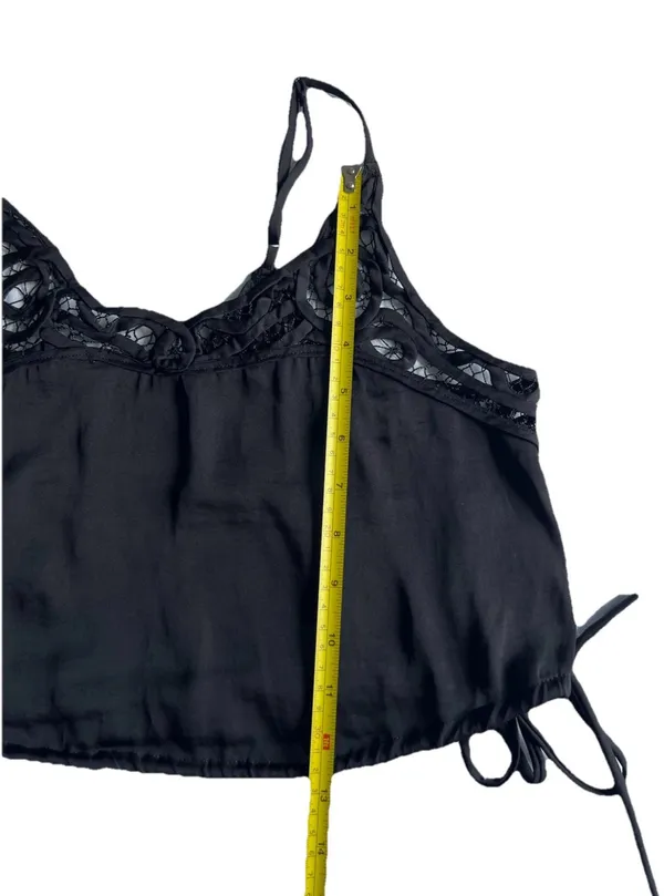 Free People Intimately Cropped Top Sz XS Black Blouson Brami Lace Cami - Image 11