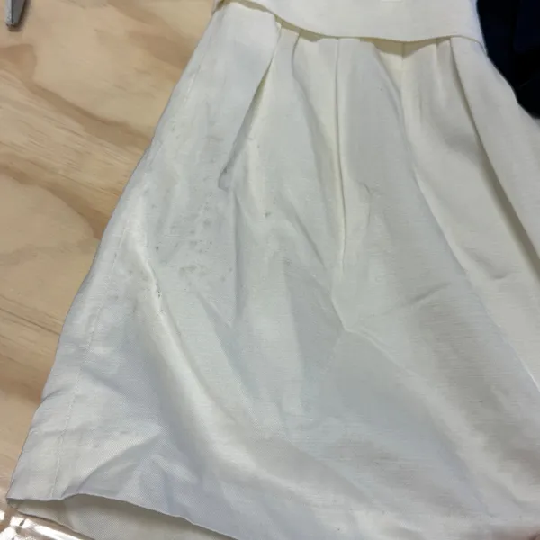 NWT‎ Club Monaco Sue Mini Skirt Tiered Front Tie Off White Black Sz 10 - Image 4
