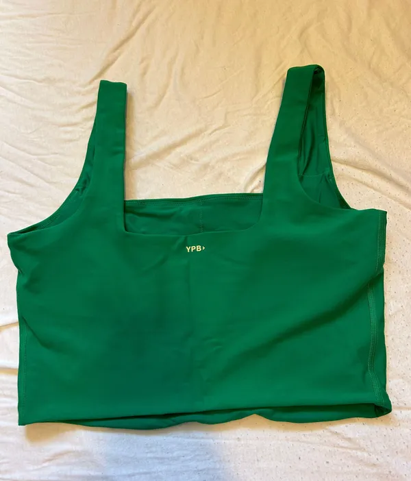 YPB Workout Crop Top Green Size L - Image 2