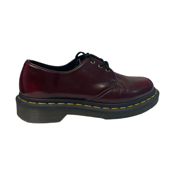Dr Martens Oxford Shoes Womens 5 Red Oxblood Vegan Derby AirWair Goth Chunky - Image 9