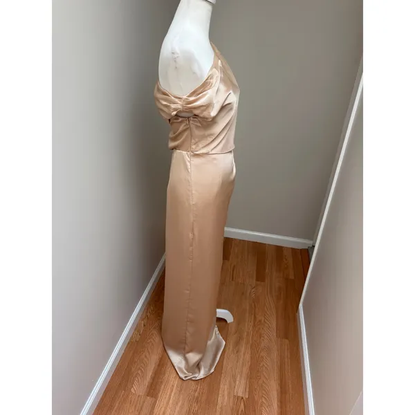 NEW Show Me Your Mumu Jodie Dress Champagne Luxe Satin Size Small - Image 6