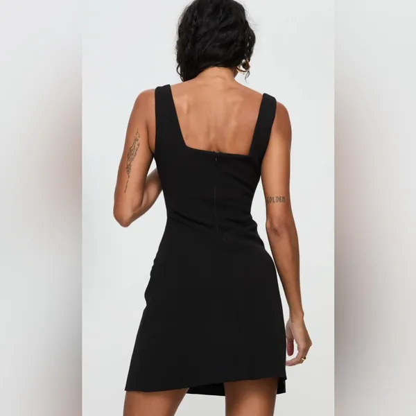 Princess Polly Black Square-Neck Mini Dress with Straps - Image 2