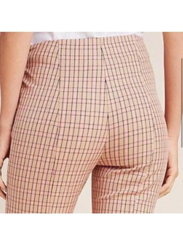 Anthropologie The Essential Slim Plaid High-Waisted Pants Size 2 - Image 7