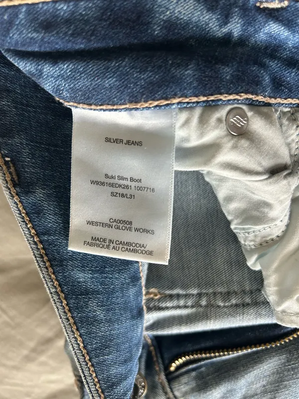 Women’s Plus Size Silver Jeans - Image 2