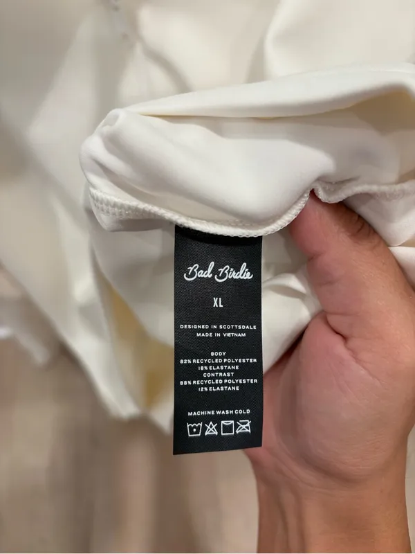 NWT Bad Birdie At Ease Quarter zip Size XL White - Image 4