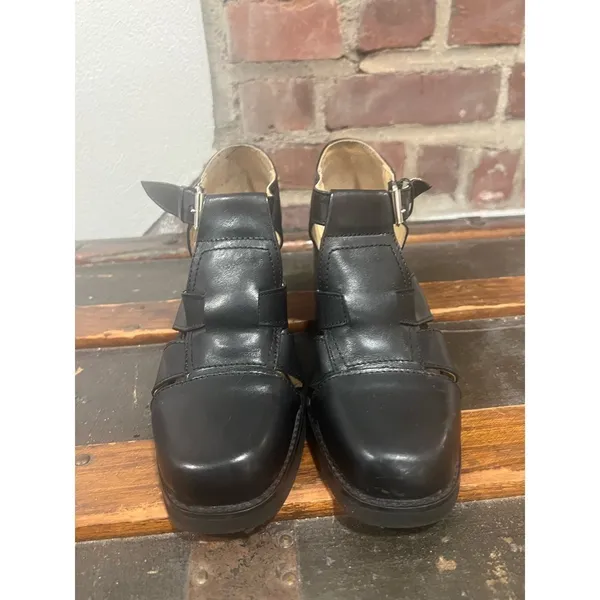 Steve Madden Leather Heeled Fisherman Sandals - Grunge Academia Retro 90s Y2K 6 - Image 5