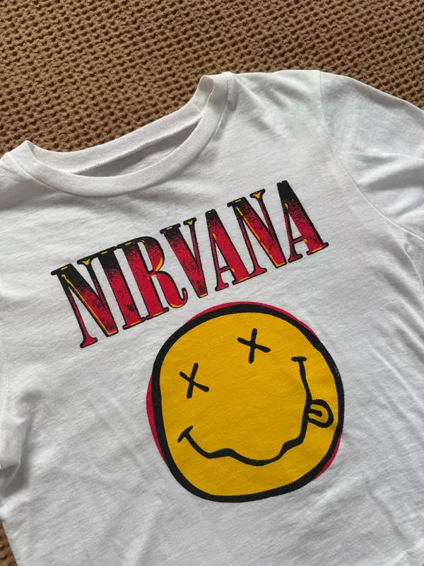 NIRVANA Cropped Tee White Size M - Image 2