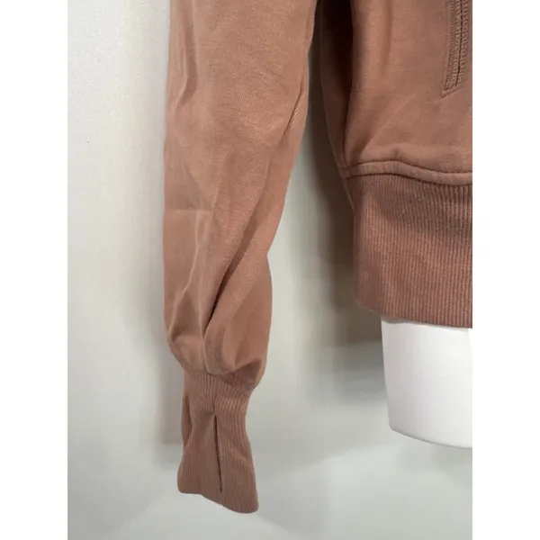 Old Navy Active Dynamic Fleece Quarter Zip Sweatshirt Mauve Brown Women's Medium - Image 2