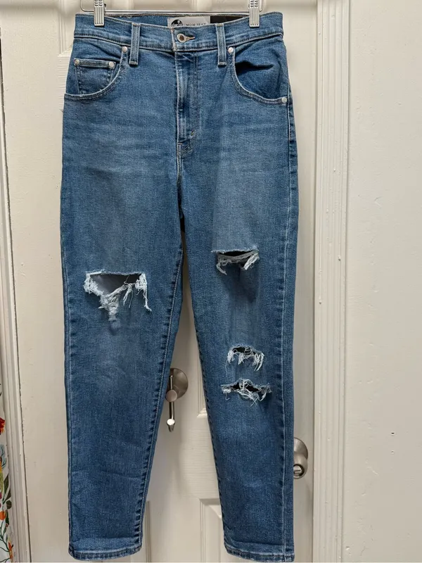 Levi’s High Waisted Mom Jeans Silvertab Size 26 - Image 2