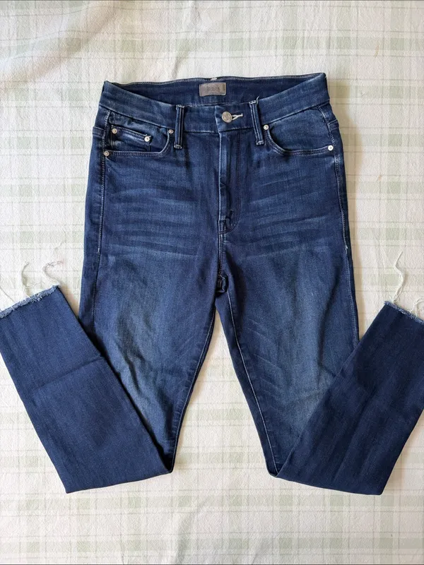 MOTHER Dark Blue Slim Fit Jeans - Image 5