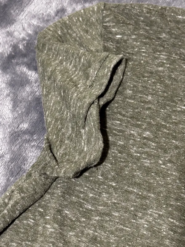 Poof New York Casual Olive Green Midi T-Shirt Dress - Image 5