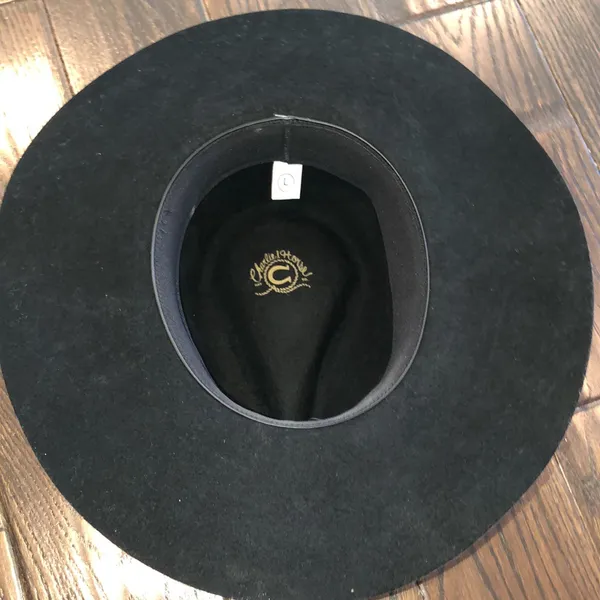 CHARLIE 1 black felt cowboy western hat size large - Image 5