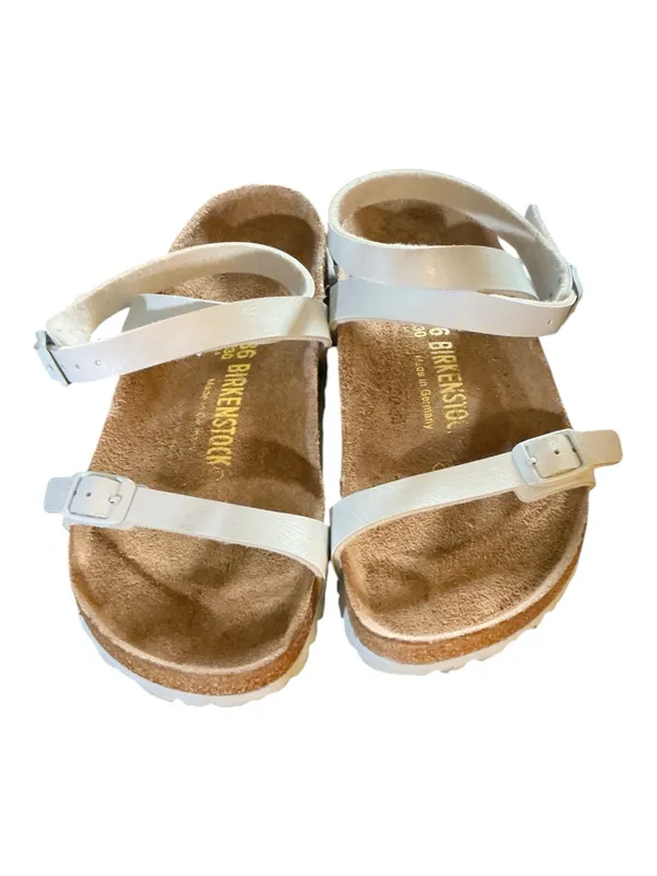 Birkenstock Yara pale blue Birko-Flor Ankle Wrap Sandals - Size 36 - Image 2