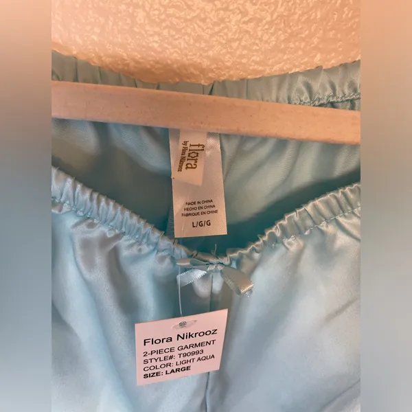 Set of 2 Flora Nikrooz NWT Women’s Baby Doll‎ Blue Pajama Set Size L - Image 8
