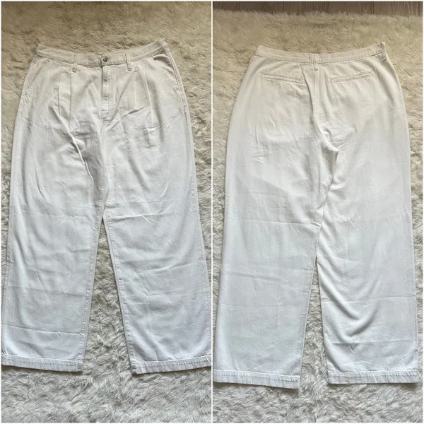 Madewell Jeans The Harlow Wide-Leg Baggy Straight in Tile White 33 NWT New - Image 6