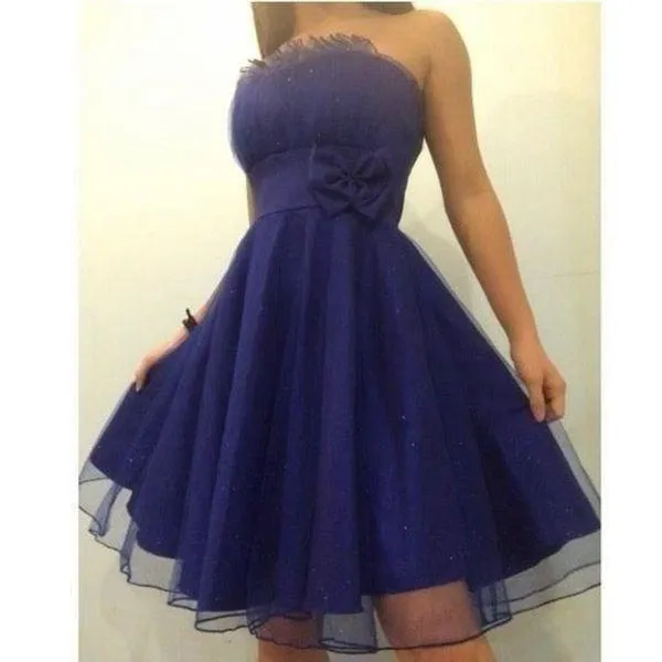 royal blue strapless prom‎ dress Size M - Image 2