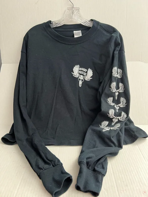 Gildan Mangy Moose Long Sleeve Cropped T Shirt - Image 2