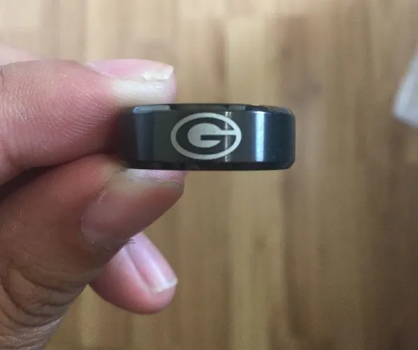 Black Green Bay Packers Ring - Image 5