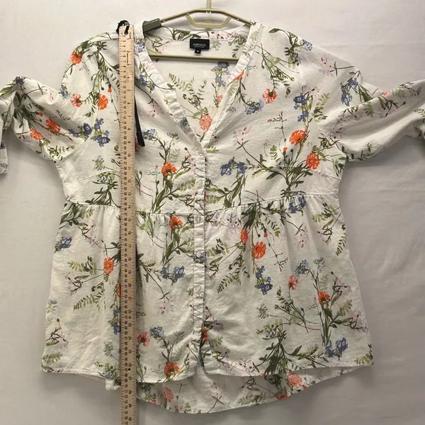 Jones‎ And Co Linen Popover Top Cream 1X - Image 9