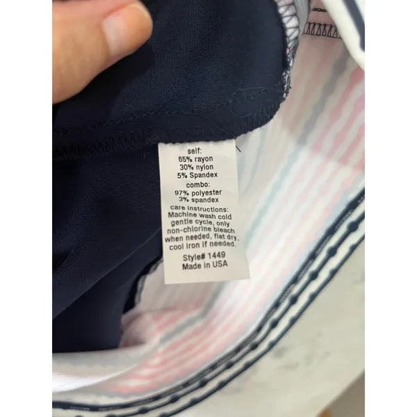 Hutch‎ Kellen Sheath Dress Anthropologie Blue Striped Knit Office Preppy M New - Image 9