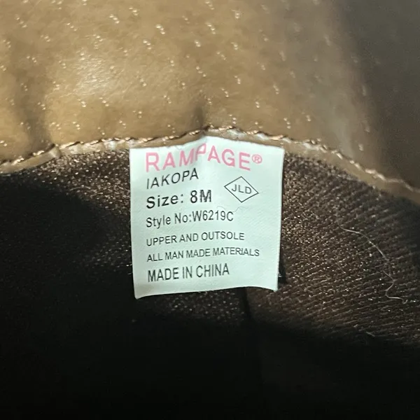 Women's‎ Rampage Iakopa Black & Brown Mid-Calf Tall Riding Boots Size 8 M - Image 7