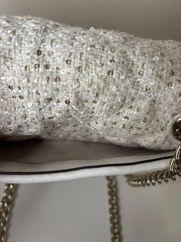 Kate Spade Natalia Sequin Tweed Medium Flap Crossbody Shoulder Bag - Image 3