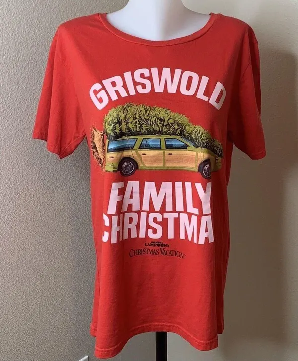 Griswold Family Christmas Vacation Size XL 15/17 Soft Shirt Red National Lampoon - Image 2