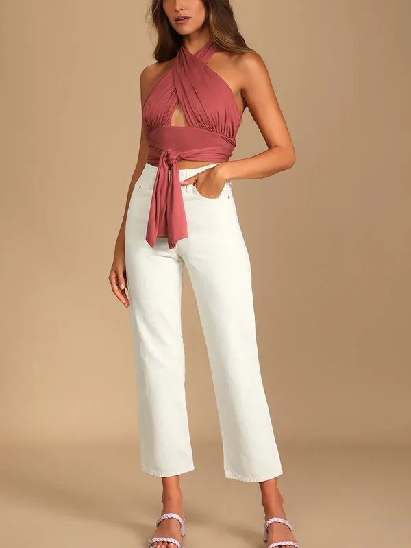 LULUS Hot Girl Summer Halter Crop Top - Image 2