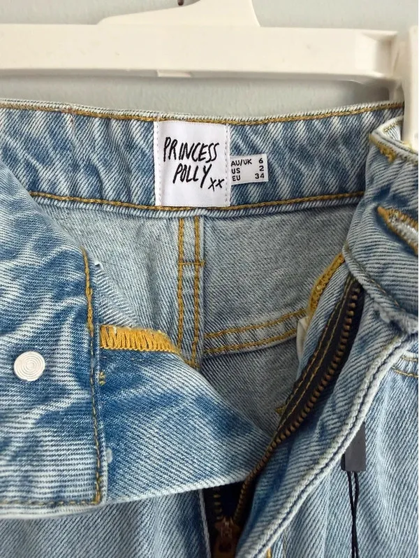 Princess Polly Holland High Rise Straight Leg Jeans Size 2 NWT - Image 5