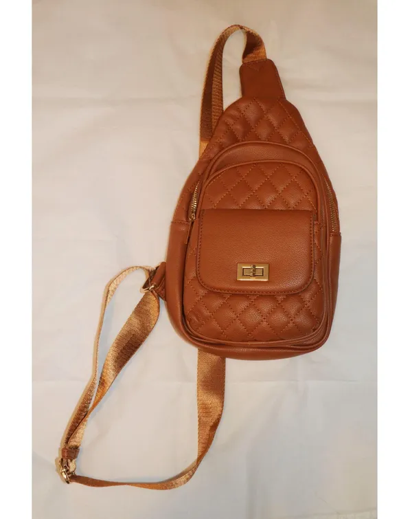 SG SUGU Emma Diamond Quilted Triple Compartment Crossbody Sling Bag - Image 2