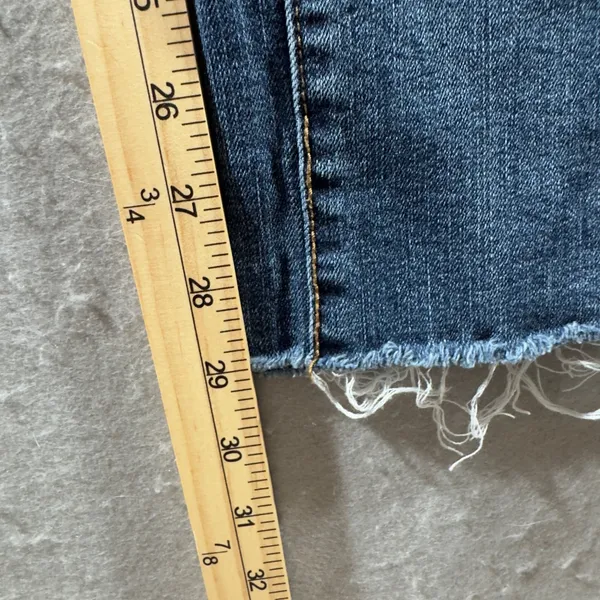 3210 | Banana Republic Girlfriend Raw Hem Straight Leg Jeans Blue Women 30 - Image 4