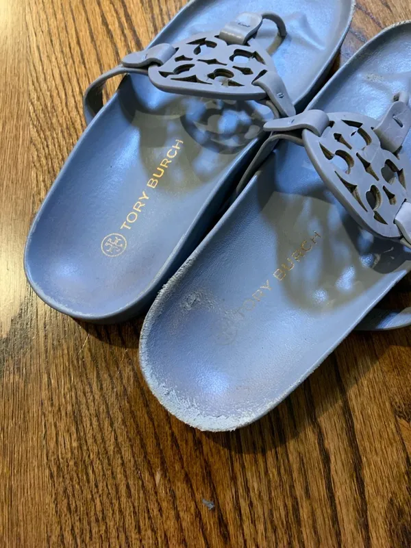 Tory Burch Miller Cloud Lite Thong Sandals Blue Size 8.5 - Image 2