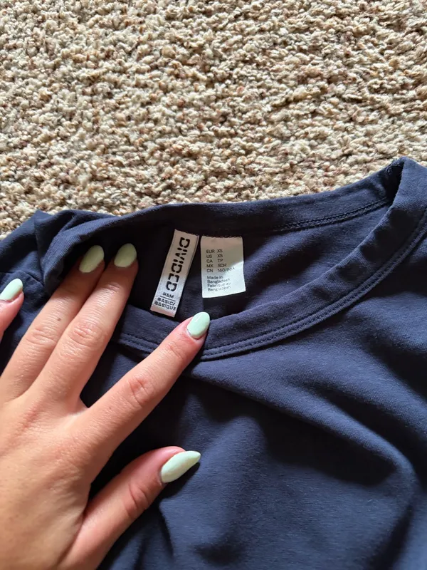 Navy H&M Long Sleeve Top - Image 4