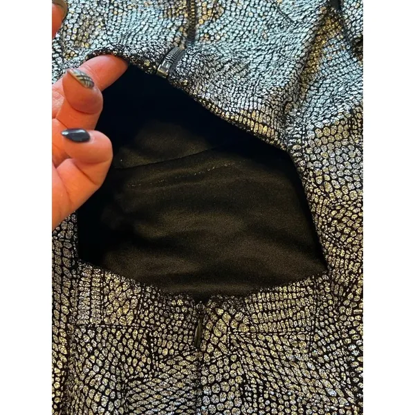 Mustard Seed Dress‎ Mini Short Shimmer Silver Size Small S - Image 5