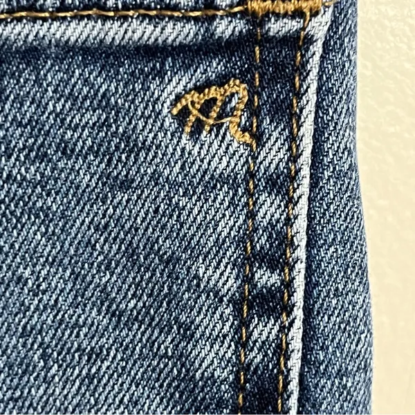 Madewell 90s Straight Leg Jeans‎ High Rise Button Fly Blue Denim Size 24 - Image 14
