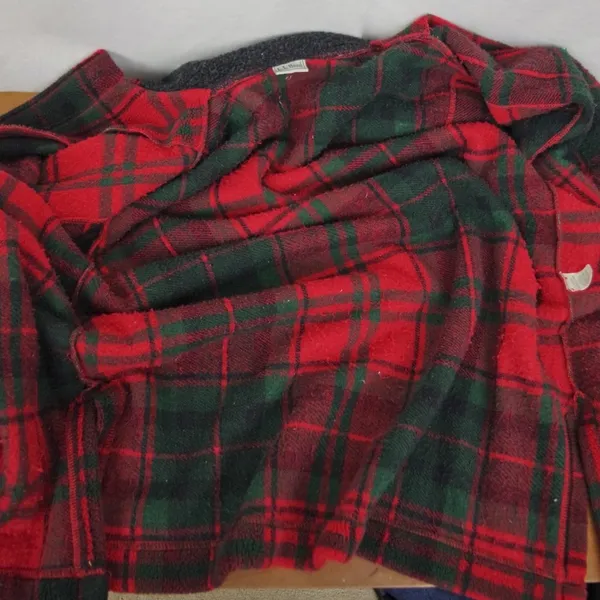 Vintage LL Bean USA Made Plaid Fleece Chore Jacket Ladies' Large - Image 5