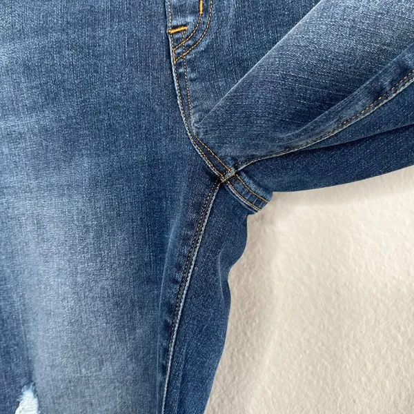 Spanx Womens Distressed Ankle Skinny Denim Pull On Jeans Size Medium - Image 7
