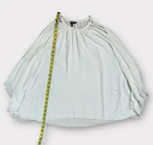 Women’s Saks Fifth Avenue White Layered Chiffon Sleeveless Blouse Size Small#167 - Image 4