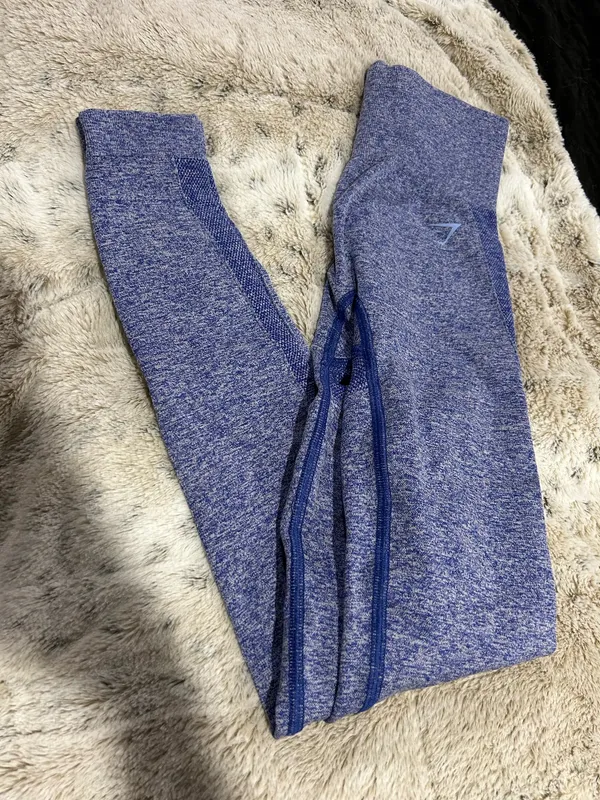 Gymshark Blue Heathered Leggings - Image 2