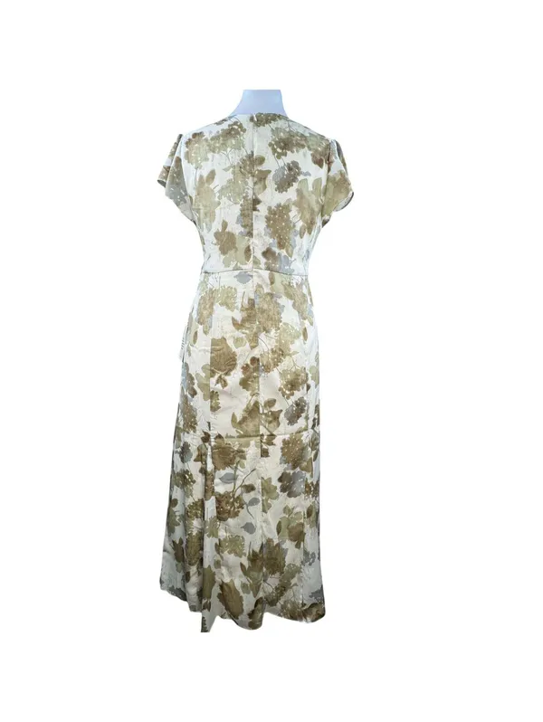Bohme Floral V-Neck A-Line Maxi Dress with Flutter Cap Sleeves - Size L - NWT - Image 4