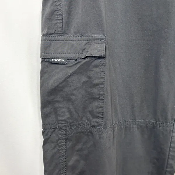 Prana Large Cargo Pants Black Hiking Straight Leg Outdoor USA VTG Y2K 1142 - Image 6