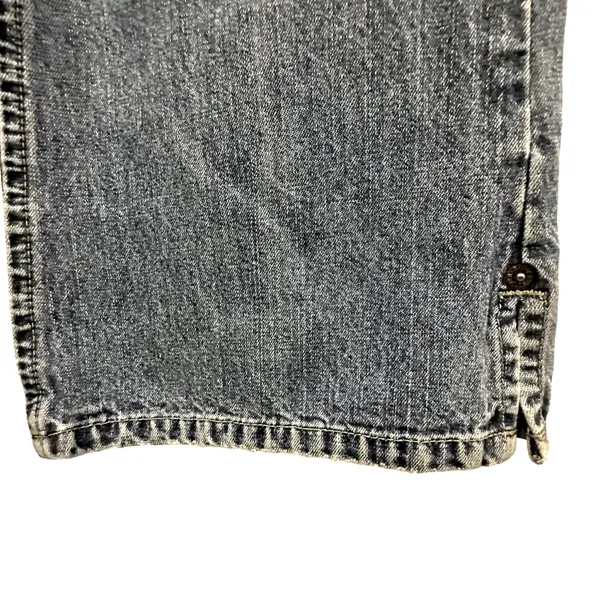 Vintage Silver Mid Rise Blue Jeans Flare Denim Made In Guatemala Womens 30 32 - Image 5