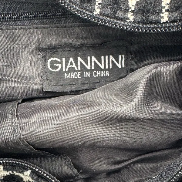 Giannini Black & White Grid Pattern “Dumpling” Handbag - Image 7