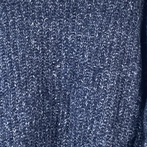 A New Approach ANA Sweater Women's Medium Wool Blend Blue Marble Knit Crewneck - Image 2