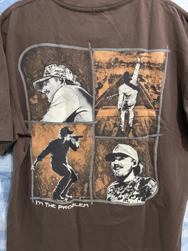 Morgan Wallen I'm The Problem Brown Graphic T-Shirt - Image 5