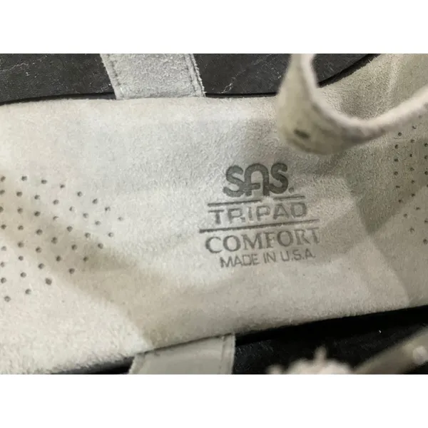 SAS Tripad Comfort Womens‎ White Leather T-Strap Wedge Sandals Made in USA 8.5M - Image 4