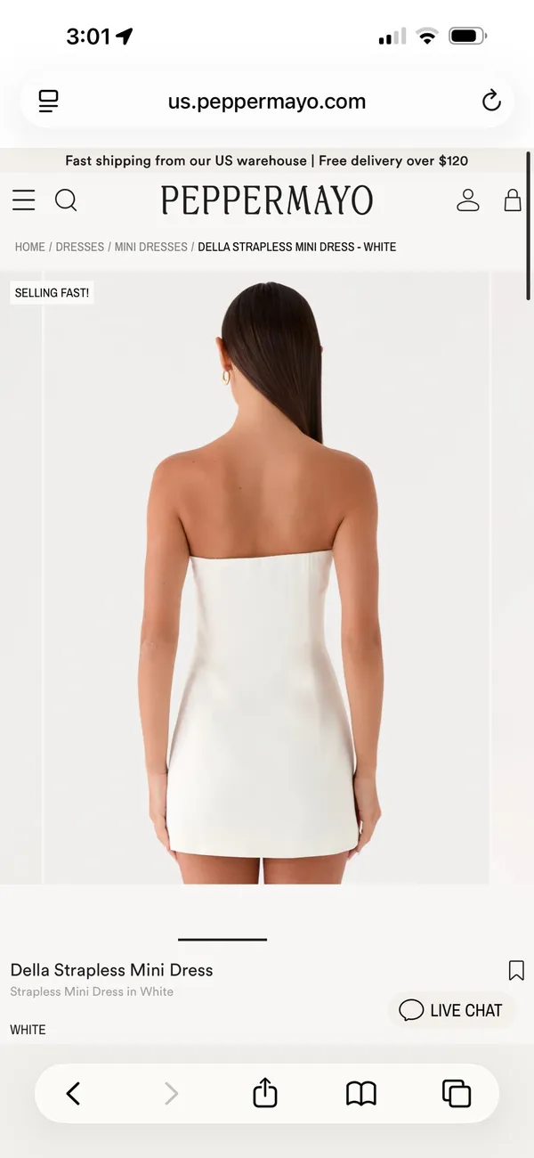 White Peppermayo Dress Mini - Image 2