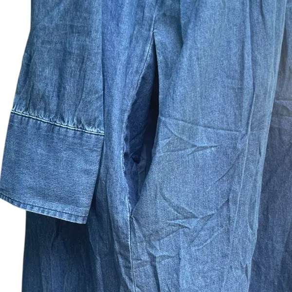 Nine West Brentwood Denim Shirt Dress XXL NWT Cotton Pockets Casual Chambray - Image 8